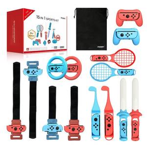 lot 3347 image: 15 in 1 Switch Sports Accessories Bundle with Storage Bag Compatible with Nintendo SwitchOLED Joy-con, for Authentic Switch Sports Games Experience, Double Player, Family Gatherings, Social Icebreaker, Holiday Essentials Accessories Kit