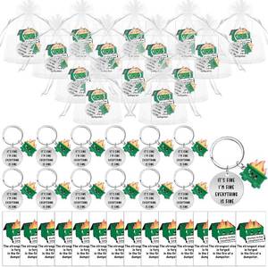 lot 3389 image: 24 Sets Positive Dumpster Keychain Back to School Gifts for Teacher Nurse Employee Coworker Team Staff