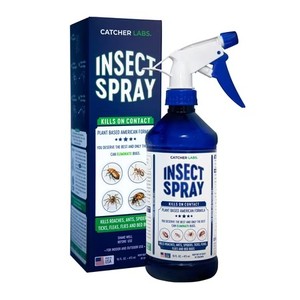 lot 3399 image: Catcher Labs Natural Insect Spray for Indoor and Outdoor Use  Ant, Roach, Spider, Fly, Flea, Bed Bug Killer and Insect Repellent  Plant-Based Formula  Pet and Family Safe  16 oz
