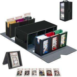 lot 3408 image: Graded Card Storage Box, 6-Deck Modular Card Case can hold 61 Graded Trading Card, PSA Slab Card Case for Graded Cards Sports Cards,Trading Card Storage Box Fits PSA, TAG, CGC