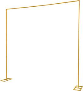 lot 3453 image: Metal Square Backdrop Stand Wedding Balloon Arch 200cm78.73in Long and Tall Background Decoration Stand for Birthday Party Ceremony, Gold Backdrop Frame Valentine Anniversary Reception Decoration