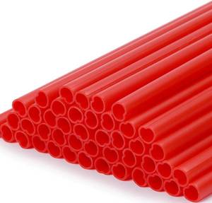 lot 3455 image: 50PCS Heart Shaped Red Straws, Reusable Drinking Straws for Cocktail, Birthday Party, Bridal Shower, Wedding Supplies, Valentine Party Decorations