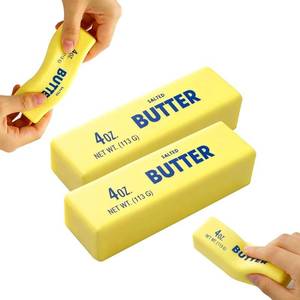 lot 3465 image: Slow Rising Butter Squishy Toy, Soft Squishy Butter Stick for Stress & Anxiety Relief, Sensory Fidget Squishy Butter Stick, Portable Calming Desk Decor, Party Favor Gift for(Yellow) 2PC