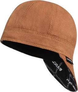 lot 3471 image: ARCCAPTAIN Reversible Welding Cap, 8 Panel Protective Welders Cap, 10 oz Fireproof Cotton Comforts for Safety and Protection While Welding to Men Women, Khaki, 7 12