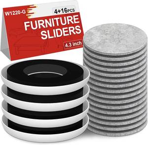 lot 3426 image: Furniture Sliders for Hardwood Floors - Multi-Surface Furniture Movers Sliders with 4PCS 4.3 Carpet Sliders  16PCS Self-Adhesive Felt Pads - Protect Floor and Easily Move Furniture