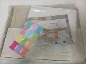 lot 3565 image: Freebat Photo Storage Box Linen With Dividers Pack White