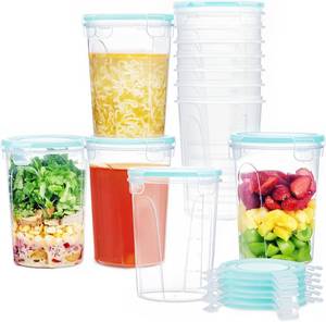 lot 3601 image: Vtopmart 12 Pack 32oz Soup Containers with Airtight Lids, Deli Containers for Take-Out, Plastic Food Freezer Storage Containers for Meal Prep, Salad, Fruit, Lunch, MicrowaveDishwasherFreezer Safe