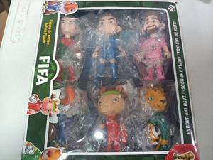 lot 3651 image: 2026 World Cup Mascot and Star Player Style Figures Set of 6, 4 Inch PVC Cartoon Football Character Toys, Sports Collectible Figurines for Kids Fans Party Favors