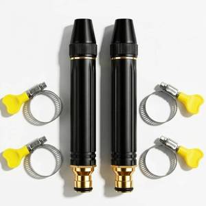 lot 3670 image: Heavy Duty Adjustable Garden Hose Nozzle, High Pressure Jet Spray, Metal Sprayer for Car Wash, Lawn, Patio Cleaning, Leak-Proof Design (2)