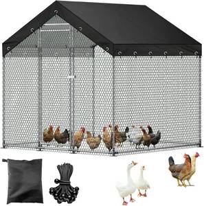 lot 3684 image: Chicken Coop Cover for 6.56x6.56ft Chicken Run 600D Waterproof Weatherproof Chicken Coops Covers UV Resistant Sunshade Heavy Duty Outdoor Replaceable Large Chicken Pen Top Covers,Only Cover,Black