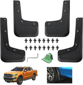 lot 3828 image: 2024-2025 Ford Ranger Mud Flaps - 4PCS Front & Rear Splash Guards for XLXLTLariat, No Drill Required, All Weather Protector Splash Guard Fenders, Not for Raptor (with Wheel Flare)