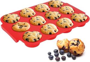 lot 3849 image: Jalopink Silicone Muffin Pan for Baking - Premium 12-Cup Nonstick Muffin Pan, Easy Release & Clean, Dishwasher Safe Muffin Tray for Perfect Cupcakes, Muffins & More.