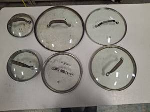 lot 3805 image: Lot of 6 lids for Fry Pans Or Sauce Pans