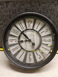 lot 31 image: Sterling and Noble Wall Clock with Flip Card Numbers and Second Hand, Battery Powered
