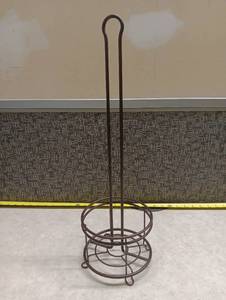 lot 42 image: Metal Paper Towel Holder Stand with Wire Base