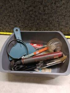 lot 48 image: Painting Tools Lot Brushes Scrapers Roller Paint Supplies