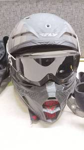 lot 60 image: DOT Motocross Helmet with Visor and Neck Brace