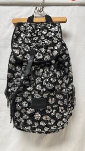 lot 10 image: PINK (Victoria Secret) Sequin Backpack - Black & Silver Leopard Print