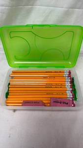 lot 13 image: Lot of #2 Pencils in Storage Box