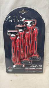 lot 52 image: DTLS MTR Mens 6-Pack Triple Blade Disposable Razors