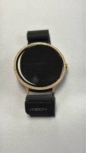 lot 68 image: iTECH Smartwatch Gold Tone Black Mesh Band