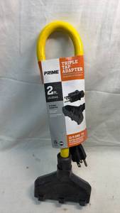 lot 116 image: Prime Triple Tap Adapter 2 ft 123 AWG 15A Extra Duty AD050802