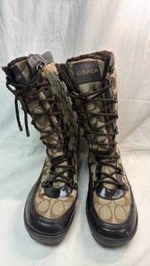 Coach Lace-Up Winter Boots Pair