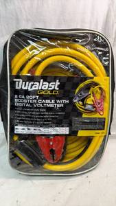 lot 123 image: Duralast Gold 2 GA 20 ft Booster Cable with Digital Voltmeter
