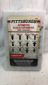 lot 141 image: Pittsburgh Automotive Plastic Fastener Kit 240PC Assortment 57671 - Not Complete