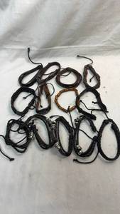 lot 146 image: Lot of 13 Assorted Bracelets with Metal Accents