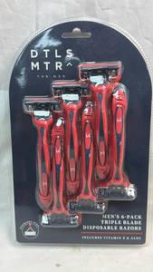lot 149 image: DTLS MTR Mens 6-Pack Triple Blade Disposable Razors