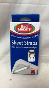 lot 154 image: Bed Makers Sheet Straps 4 Pack