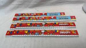 lot 160 image: 7 Snoopy Peanuts Cartoon Character Ruler Lot 12 inch