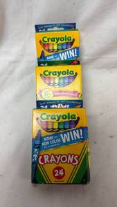 lot 174 image: Crayola Crayon Lot - 3 Boxes 24 Count Nontoxic