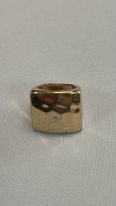 lot 199 image: Two-Tone Metal Ring with Square Face