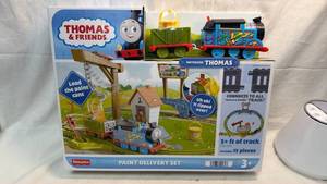 lot 205 image: Fisher-Price Thomas & Friends Motorized Paint Delivery Set Track 15 Pieces