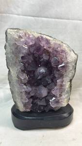 lot 210 image: Amethyst Cluster Geode on Stand