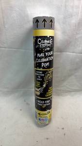 lot 256 image: Confetti Cannon Gold & Silver Party Popper Tube