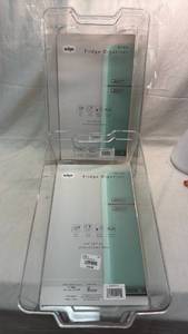 lot 257 image: edge Wide Fridge Organizer 14.5 x 8.5 x 4 E10357-CL - Lot of 2