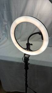 lot 277 image: Ring Light with Stand and Phone Holder Attachment