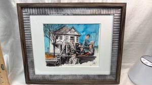 lot 284 image: Original Artwork by Darren Parker The EgbertsSigned, Limited Edition Watercolor 450 in a 14x17 Frame
