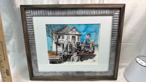 lot 286 image: Original Artwork by Darren Parker The Egberts Signed, Limited Edition Watercolor 950 in a 14x17 Frame