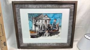 lot 289 image: Original Artwork by Darren Parker The Egberts Signed, Limited Edition Watercolor 350 in a 14x17 Frame