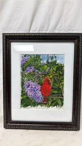 lot 296 image: Original Artwork by Darren Parker Through Momma��s Eyes Signed, Limited Edition Watercolor 1275 in a 16.25x13.25 Frame
