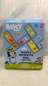 lot 312 image: Bluey Hopscotch Race Card Game - 2-4 Players Ages 3