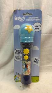 lot 320 image: Bluey Karaoke Microphone with Built-In Music and Lights