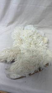 lot 328 image: Express Fluffy Slippers - Cream & White - One Size