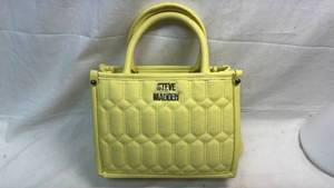 lot 347 image: Steve Madden Yellow Quilted Handbag with Dual Handles