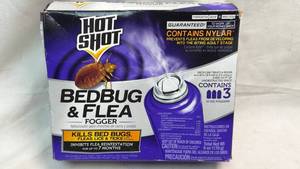 lot 356 image: Hot Shot Bedbug & Flea Fogger 3 x 2 oz Cans Nylar Insecticide