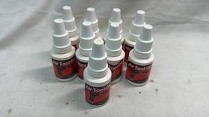 lot 360 image: AirTool Oil 9 Bottle Lot - Pneumatic Tool Lubricant